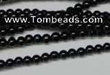 CAG7850 15.5 inches 2mm round black agate beads wholesale