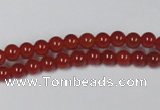 CAG7854 15.5 inches 2mm round red agate beads wholesale