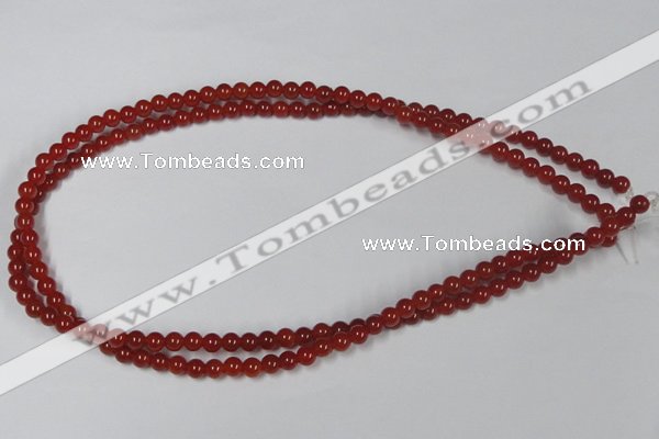 CAG7854 15.5 inches 2mm round red agate beads wholesale