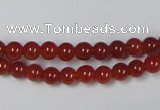 CAG7856 15.5 inches 4mm round red agate beads wholesale