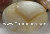 CAG786 15.5 inches 38*48mm oval yellow agate gemstone beads