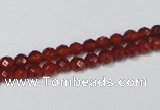 CAG7860 15.5 inches 2mm faceted round red agate beads wholesale