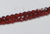 CAG7862 15.5 inches 5mm faceted round red agate beads wholesale