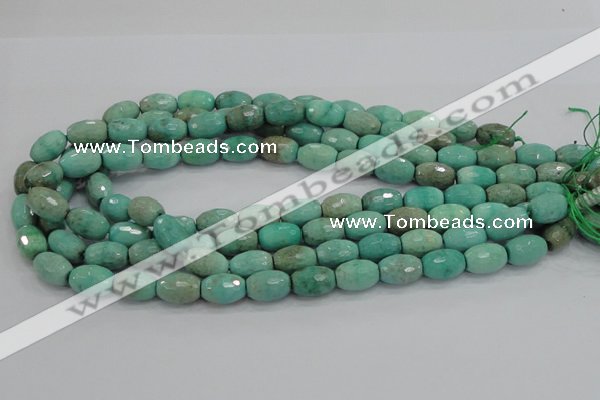 CAG7883 15.5 inches 12*16mm faceted rice grass agate beads