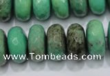 CAG7890 15.5 inches 13*18mm faceted rondelle grass agate beads