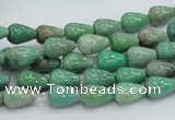 CAG7894 15.5 inches 6*10mm teardrop grass agate beads wholesale