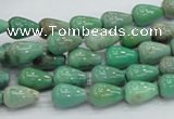 CAG7895 15.5 inches 8*10mm teardrop grass agate beads wholesale