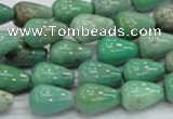 CAG7897 15.5 inches 10*14mm teardrop grass agate beads wholesale