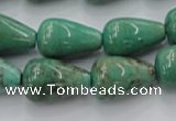 CAG7898 15.5 inches 12*16mm teardrop grass agate beads wholesale