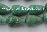 CAG7899 15.5 inches 13*18mm teardrop grass agate beads wholesale