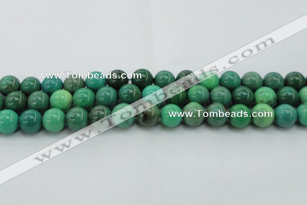 CAG7907 15.5 inches 14mm round grass agate beads wholesale