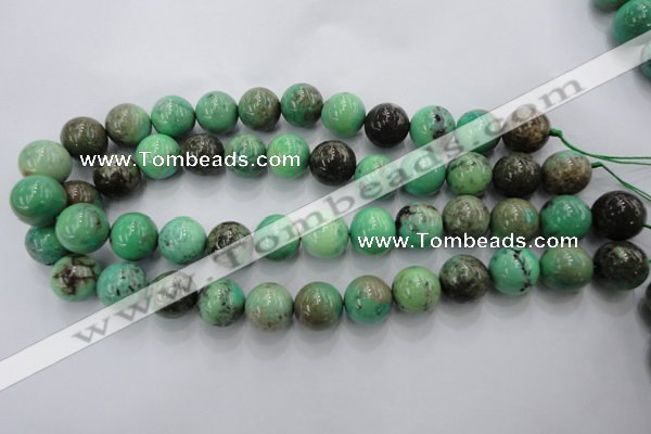 CAG7908 15.5 inches 18mm round grass agate beads wholesale