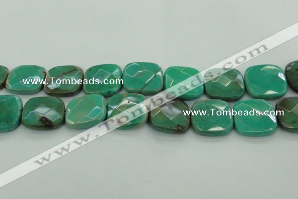 CAG7919 15.5 inches 35*35mm faceted square grass agate beads