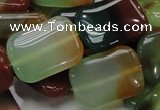 CAG792 15.5 inches 18*25mm rectangle rainbow agate gemstone beads