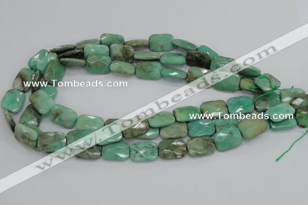 CAG7924 15.5 inches 12*16mm faceted rectangle grass agate beads