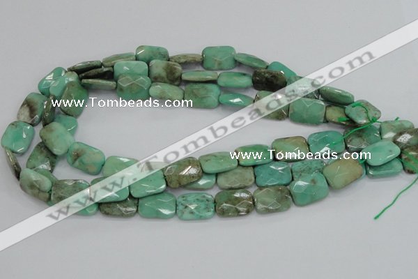 CAG7925 15.5 inches 15*20mm faceted rectangle grass agate beads