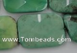 CAG7928 15.5 inches 30*40mm faceted rectangle grass agate beads