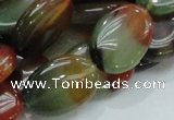 CAG796 15.5 inches 18*25mm oval rainbow agate gemstone beads