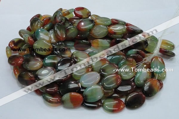 CAG798 15.5 inches 18*25mm oval rainbow agate gemstone beads