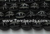 CAG8000 15.5 inches 8mm carved round black agate beads