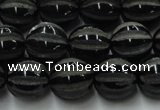 CAG8002 15.5 inches 12mm carved round black agate beads