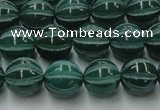 CAG8006 15.5 inches 10mm carved round green agate beads