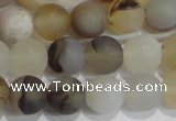 CAG8012 15.5 inches 8mm round matte Montana agate gemstone beads