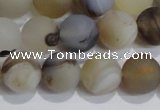 CAG8014 15.5 inches 10mm round matte Montana agate gemstone beads