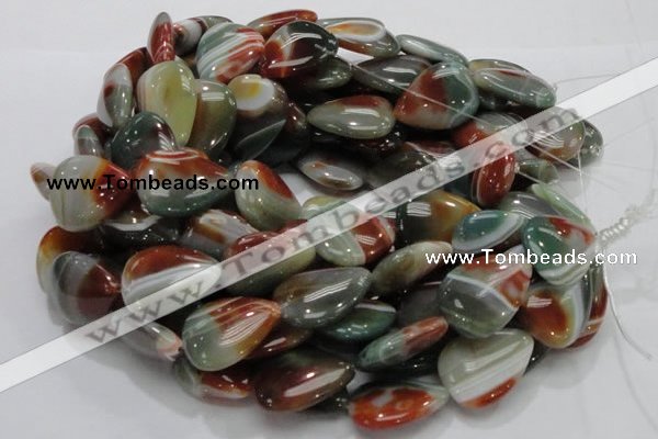 CAG808 15.5 inches 22*30mm flat teardrop rainbow agate gemstone beads