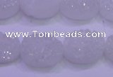 CAG8180 7.5 inches 15*20mm oval white plated druzy agate beads