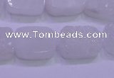 CAG8240 Top drilled 15*20mm rectangle white plated druzy agate beads