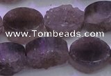 CAG8443 15.5 inches 13*18mm oval grey druzy agate gemstone beads