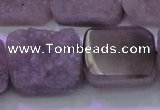 CAG8456 15.5 inches 20*30mm rectangle grey druzy agate gemstone beads