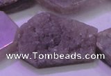 CAG8460 15.5 inches 25*35mm - 30*40mm freeform grey druzy agate beads