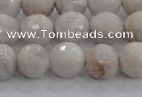 CAG8517 15.5 inches 12mm faceted round grey agate beads wholesale