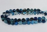 CAG8554 12*14mm - 14*15mm faceted nuggets dragon veins agate beads