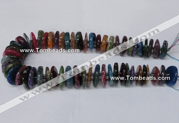 CAG8565 6*22mm - 10*26mm tyre dragon veins agate beads wholesale