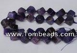 CAG8573 15.5 inches 15*16mm - 17*18mm cube dragon veins agate beads