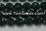 CAG8580 15.5 inches 10mm faceted round green agate gemstone beads