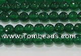 CAG8582 15.5 inches 6mm faceted round green agate gemstone beads