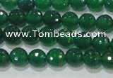 CAG8583 15.5 inches 8mm faceted round green agate gemstone beads