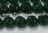 CAG8584 15.5 inches 12mm faceted round green agate gemstone beads