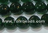 CAG8585 15.5 inches 14mm faceted round green agate gemstone beads