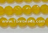 CAG8603 15.5 inches 10mm faceted round yellow agate gemstone beads