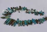 CAG8643 Top drilled 8*20mm - 10*55mm sticks ocean agate beads