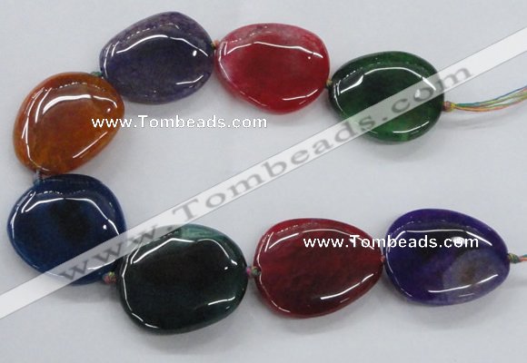 CAG8647 15.5 inches 35*40mm - 40*45mm freeform dragon veins agate beads