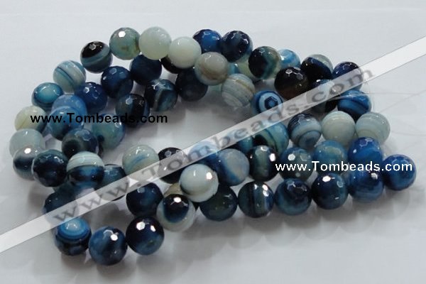 CAG868 15.5 inches 18mm faceted roundagate gemstone beads