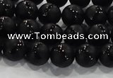 CAG8680 15.5 inches 6mm round matte tibetan agate gemstone beads