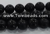 CAG8685 15.5 inches 6mm round matte tibetan agate gemstone beads