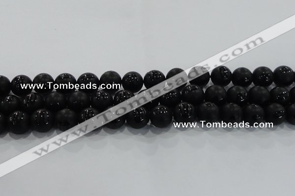 CAG8687 15.5 inches 10mm round matte tibetan agate gemstone beads